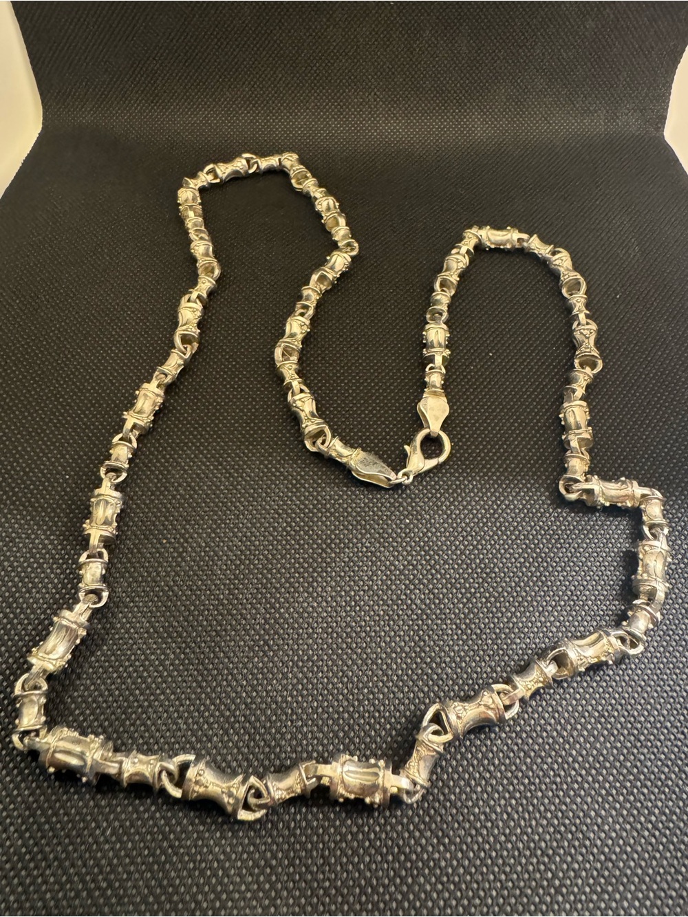Artisan silver tone necklace